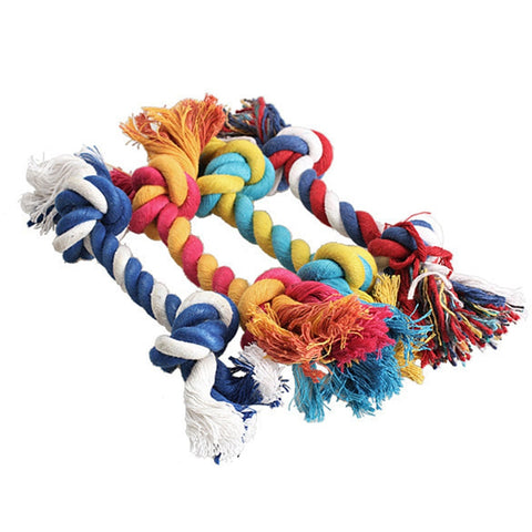 Toy braid made of cotton with double knot